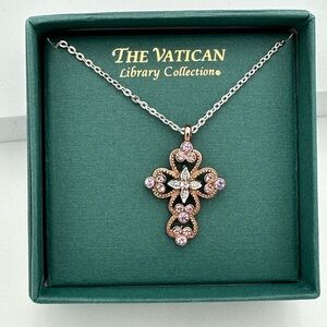 The Vatican Collection Rhinestone Cross Necklace